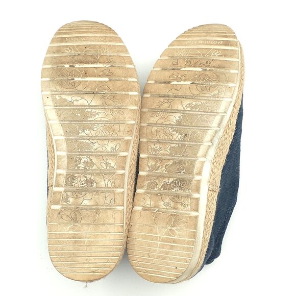 Bobs By Skechers Women's Espadrille Slip-On Shoes Navy Size 7 Canvas Casual - Picture 7 of 8